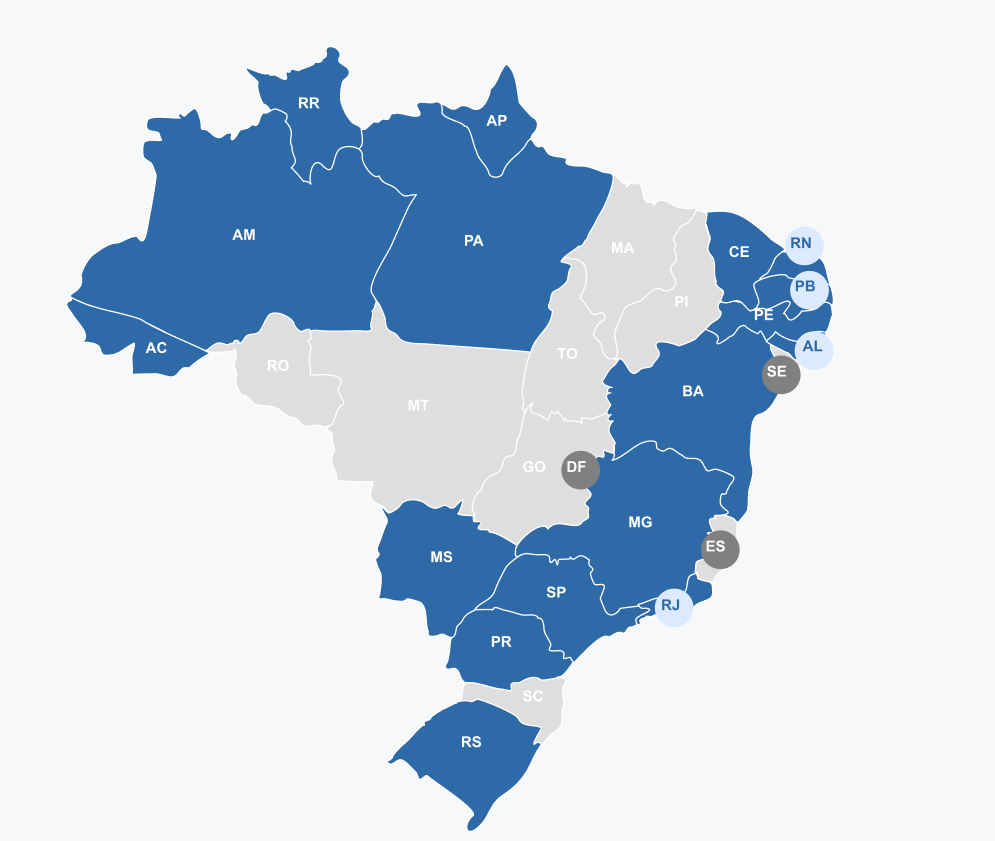 Mapa do Brasil AFOJEBRA