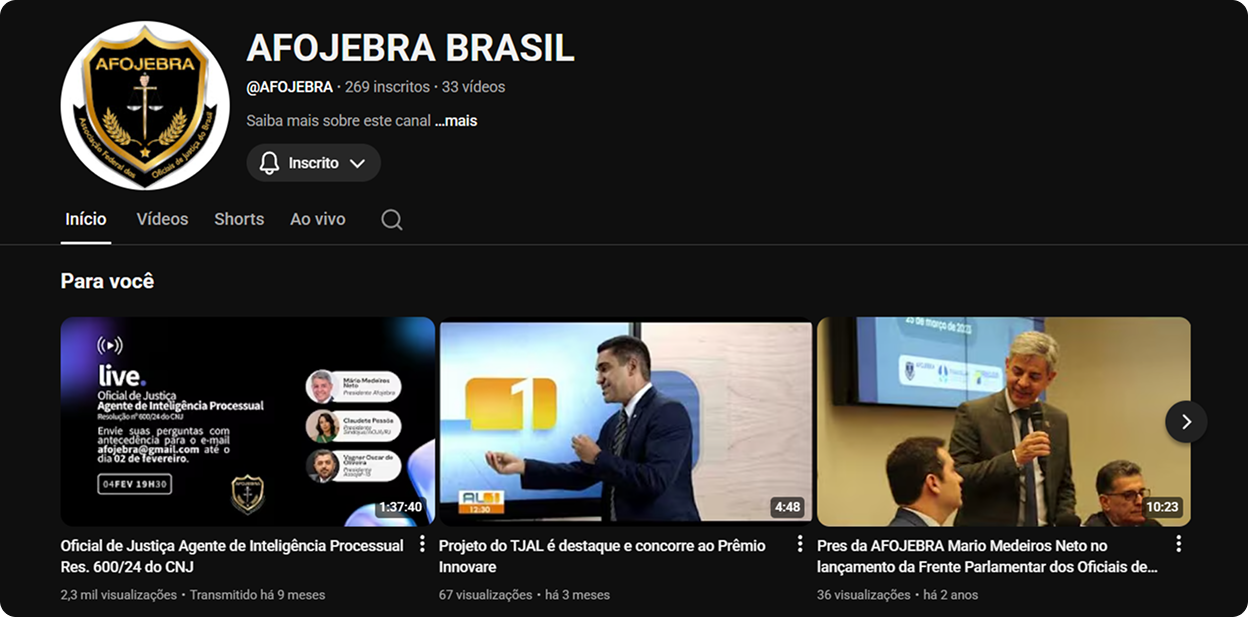 Canal AFOJEBRA Brasil
